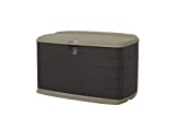 Rubbermaid Medium Resin Weather Resistant Outdoor Garden Storage Deck Box, Sandstone