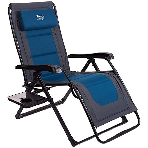 Timber Ridge Zero Gravity Chair Oversized Recliner Folding Patio Lounge Chair 350lbs Capacity Adjustable Lawn Chair with Headrest for Outdoor, Camping, Patio, Lawn