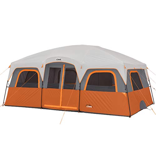 CORE 12 Person Extra Large Straight Wall Cabin Tent - 16' x 11'