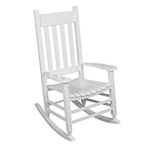 8. Garden Treasures Outdoor Rocking Chair White