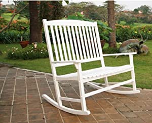 12. Outdoor Seats 2 Porch Double Rocker Rocking Chair