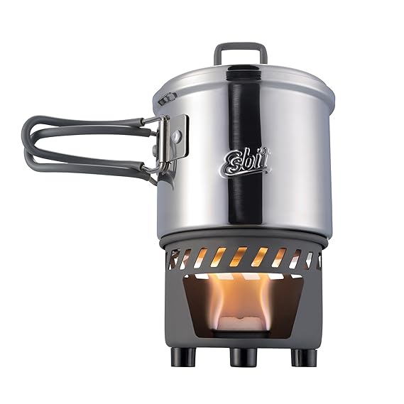 3. Esbit 585ml Solid Fuel Stainless Steel Stove